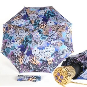 Зонт складной "Вязаные цветы Люкс" фиолетовый