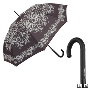 Зонт-трость "Ферре", черный/бежевый