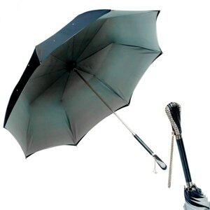 Зонт-трость "Капли дождя" с кристаллами Swarovski черный