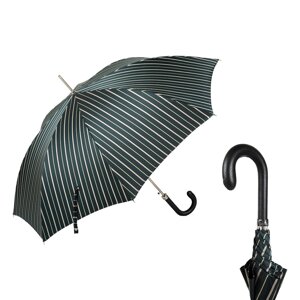 Зонт-трость "Классика Брюс в коже" зеленый
