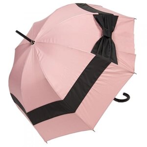 Зонт-трость "Колокол" розовый, от дождя и солнца