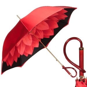 Зонт-трость "Красный Джорджин Пластик" красный
