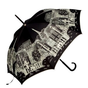 Зонт-трость "Набережная Сены", черный