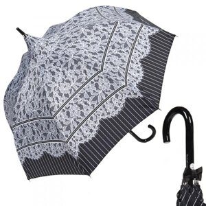 Зонт-трость "Прогулка" черный, от дождя и солнца