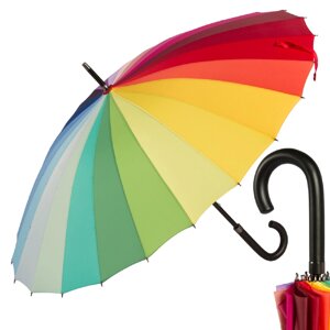 Зонт-трость "Радуга", разноцветный