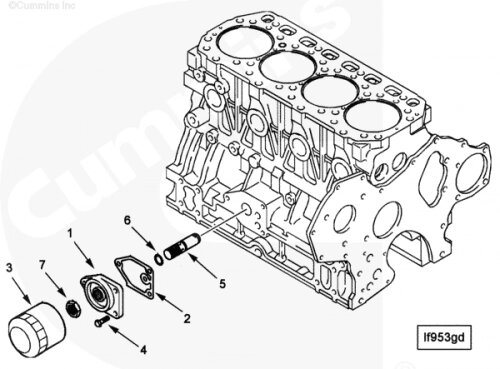 Адаптер масляного фильтра для двигателя Cummins A1400 A1700 A2300 от компании КСТ-ПРОГРЕСС - фото 1