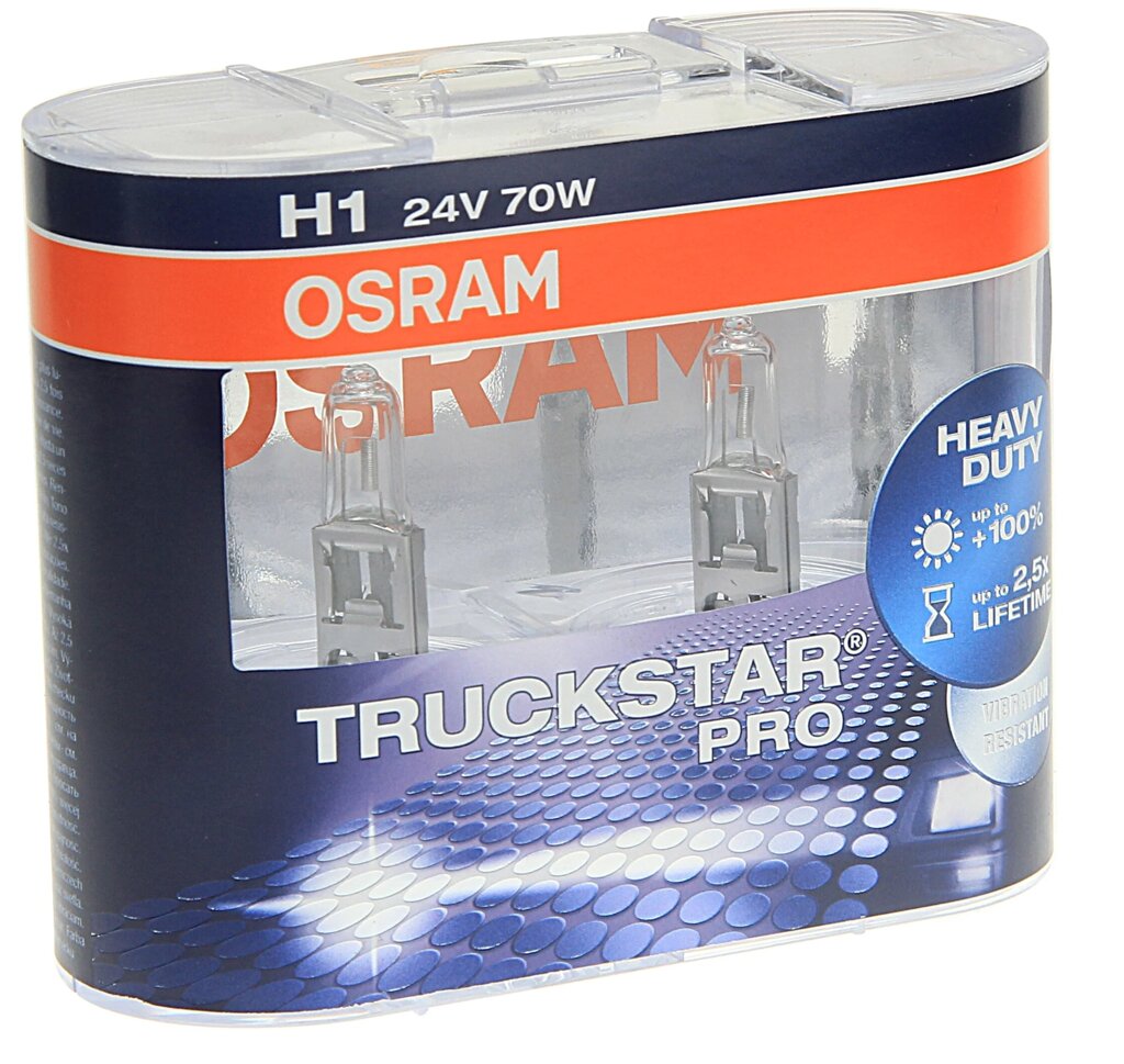 Автолампа Н1 24-70 P14,5s +100% TRUCKSTAR PRO (EUROBOX, 2шт) 64155TSP-HCB от компании КСТ-ПРОГРЕСС - фото 1