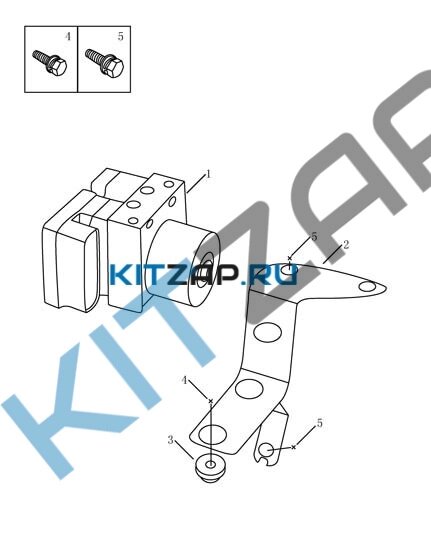 Блок ABS мк70м в сборе   1014014577 Geely MK от компании КСТ-ПРОГРЕСС - фото 1