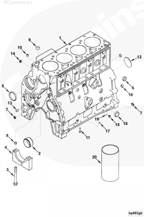 Блок цилиндров для двигателя Cummins 4BT / EQB от компании КСТ-ПРОГРЕСС - фото 1