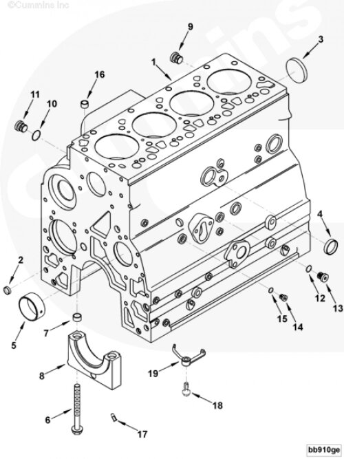 Блок цилиндров для двигателя Cummins 4ISBе 3.9L от компании КСТ-ПРОГРЕСС - фото 1