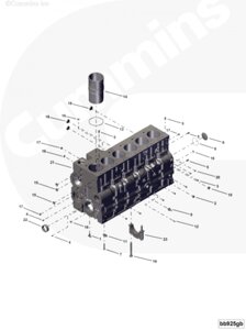 Блок цилиндров для двигателя Cummins ISLe 8.9L