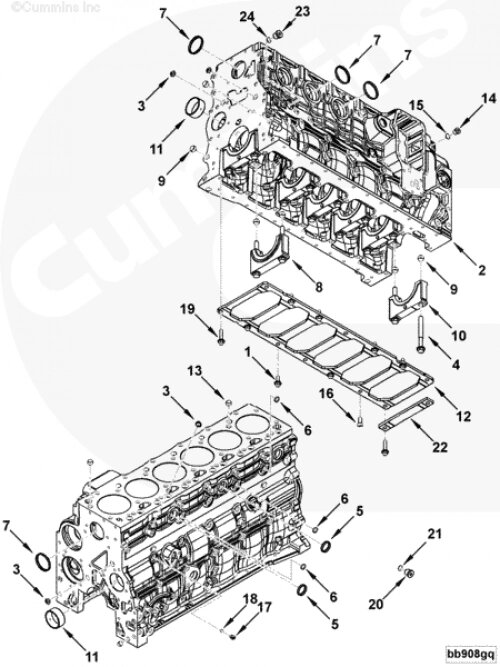 Блок цилиндров для двигателя Cummins QSB 6.7L от компании КСТ-ПРОГРЕСС - фото 1