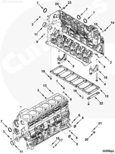 Блок цилиндров для двигателя Cummins QSB 6.7L