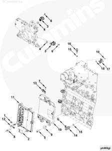 Болт крепления датчика атмосферного давления для двигателя Cummins QSB 6.7L