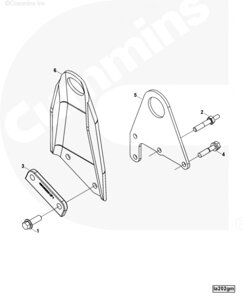 Болт крепления кронштейна подъемного для двигателя Cummins ISM 11L