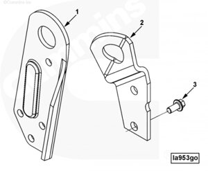 Болт крепления кронштейна подъемного механизма для двигателя Cummins ISLe 8.9L