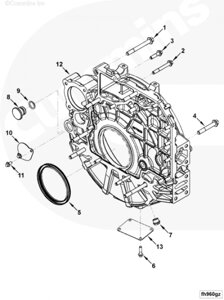 Болт крепления крышки защитной картера маховика для двигателя Cummins QSB 6.7L