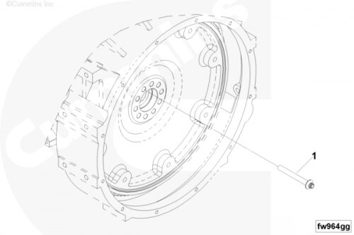 Болт крепления маховика для двигателя Cummins ISG 12 от компании КСТ-ПРОГРЕСС - фото 1