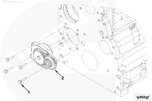 Болт крепления насоса масляного для двигателя Cummins 4ISBе 4.5L от компании КСТ-ПРОГРЕСС - фото 1