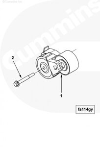 Болт крепления натяжителя ремня для двигателя Cummins ISX 15