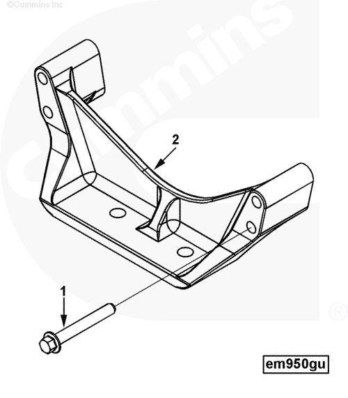 Болт крепления опоры двигателя передней для двигателя Cummins QSC 8.3L от компании КСТ-ПРОГРЕСС - фото 1