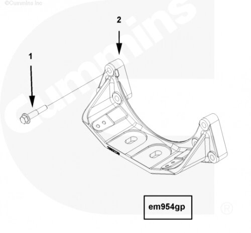 Болт крепления опоры двигателя передней для двигателя Cummins QSX 11.9 от компании КСТ-ПРОГРЕСС - фото 1