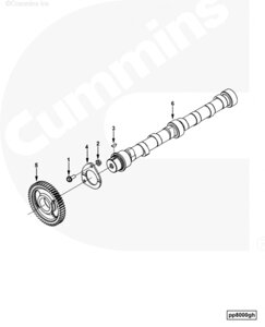 Болт крепления скобы распредвала для двигателя Cummins B 3.3