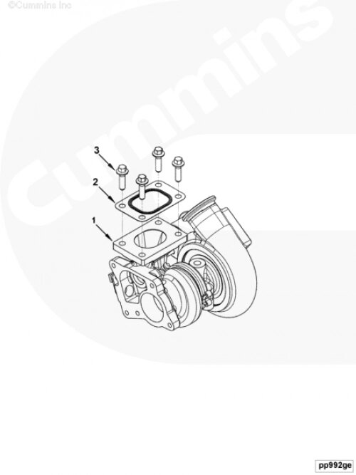 Болт крепления турбокомпрессора для двигателя Cummins ISF 3.8L от компании КСТ-ПРОГРЕСС - фото 1