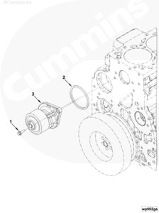 Болт крепления водяной помпы для двигателя Cummins QSB 6.7L