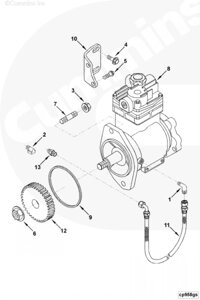 Болт крепления воздушного компрессора для двигателя Cummins 6BT / EQB