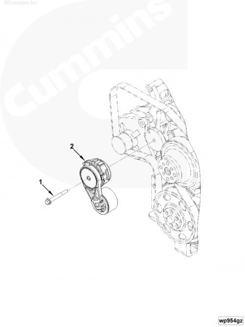 Болт натяжителя ремня для двигателя Cummins ISF 3.8L от компании КСТ-ПРОГРЕСС - фото 1