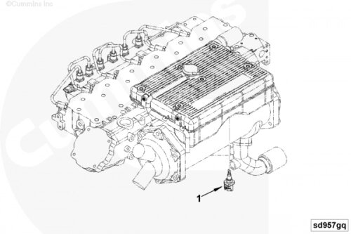 Датчик уровня охлаждающей жидкости для двигателя Cummins QSB 6.7L от компании КСТ-ПРОГРЕСС - фото 1