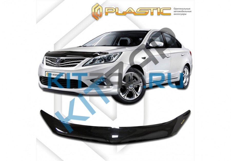 Дефлектор капота "Фирма CA-plastic" черный 2010010109363 Changan EADO от компании КСТ-ПРОГРЕСС - фото 1