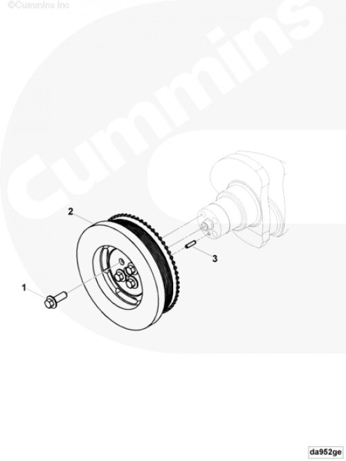 Демпфер (Гаситель резонансных колебаний) для двигателя Cummins QSB 6.7L от компании КСТ-ПРОГРЕСС - фото 1