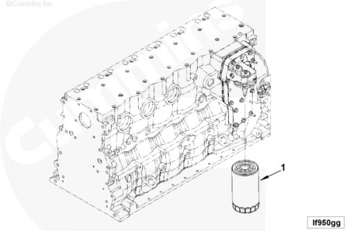 Фильтр масляный для двигателя Cummins 6ISBe 5.9L от компании КСТ-ПРОГРЕСС - фото 1