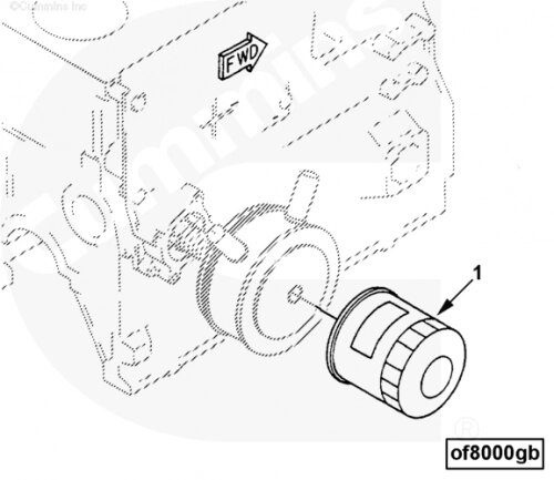 Фильтр масляный Fleetguard LF16011 для двигателя Cummins B 3.3 от компании КСТ-ПРОГРЕСС - фото 1
