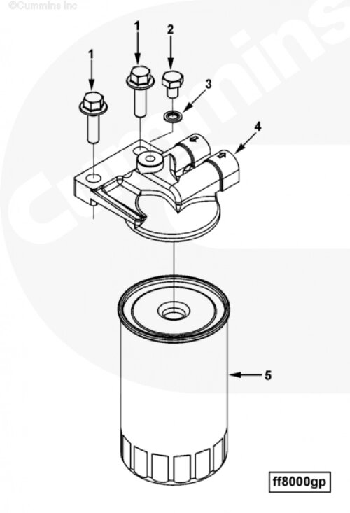 Фильтр топливный FF5638 для двигателя Cummins B 3.3 от компании КСТ-ПРОГРЕСС - фото 1