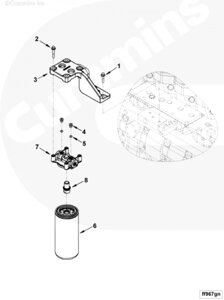 Фильтр топливный Fleetguard FF5612 для двигателя Cummins QSB 6.7L