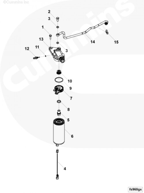 Фильтр топливный Fleetguard FS1065 для двигателя Cummins 6ISBe 6.7L от компании КСТ-ПРОГРЕСС - фото 1