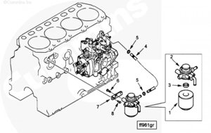 Фильтр топливный Fleetguard FS1235 для двигателя Cummins A1400 A1700 A2300