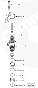 Форсунка для двигателя Cummins ISX 15