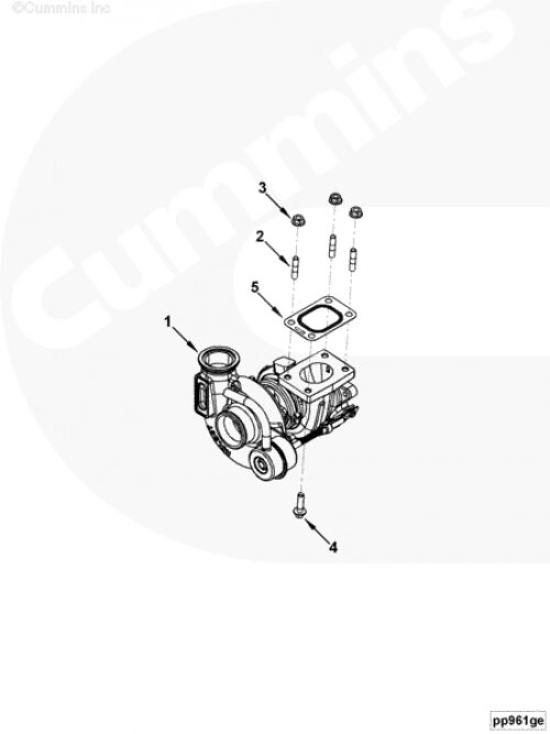 Гайка крепления турбокомпрессора для двигателя Cummins ISF 2.8L от компании КСТ-ПРОГРЕСС - фото 1