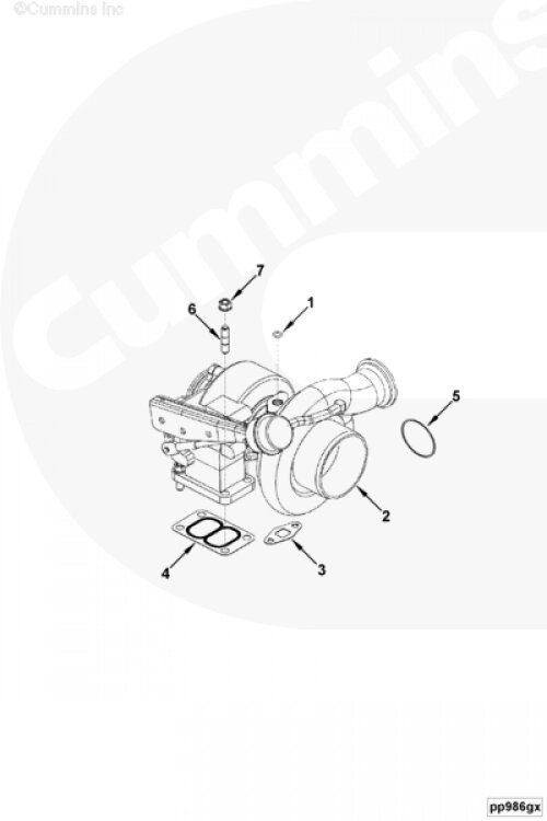 Гайка шпильки турбокомпрессора для двигателя Cummins QSB 5.9L от компании КСТ-ПРОГРЕСС - фото 1