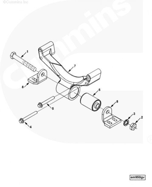 Гровер крепления опоры двигателя передней для двигателя Cummins ISLe 8.9L от компании КСТ-ПРОГРЕСС - фото 1