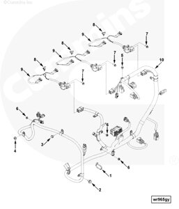 Хомут крепления жгута проводов для двигателя Cummins ISLe 8.9L