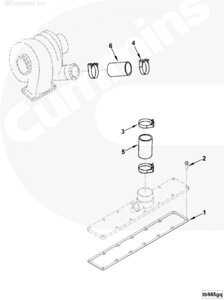 Хомут патрубка турбины для двигателя Cummins 6BT / EQB