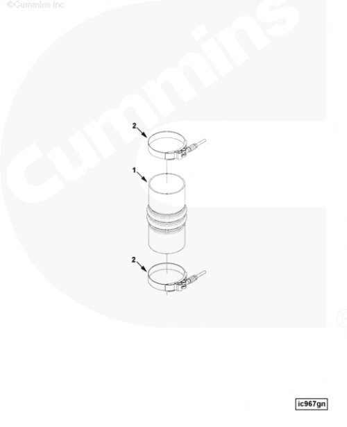 Хомут патрубка впускного воздушного для двигателя Cummins QSC 8.3L от компании КСТ-ПРОГРЕСС - фото 1