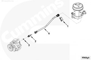 Хомут трубки топливной для двигателя Cummins 6ISBe 5.9L