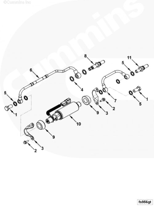 Клапан обратки ТННД для двигателя Cummins QSL 9L от компании КСТ-ПРОГРЕСС - фото 1