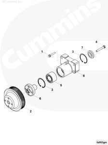 Кольцо пружинное шкива вентилятора для двигателя Cummins 6CT